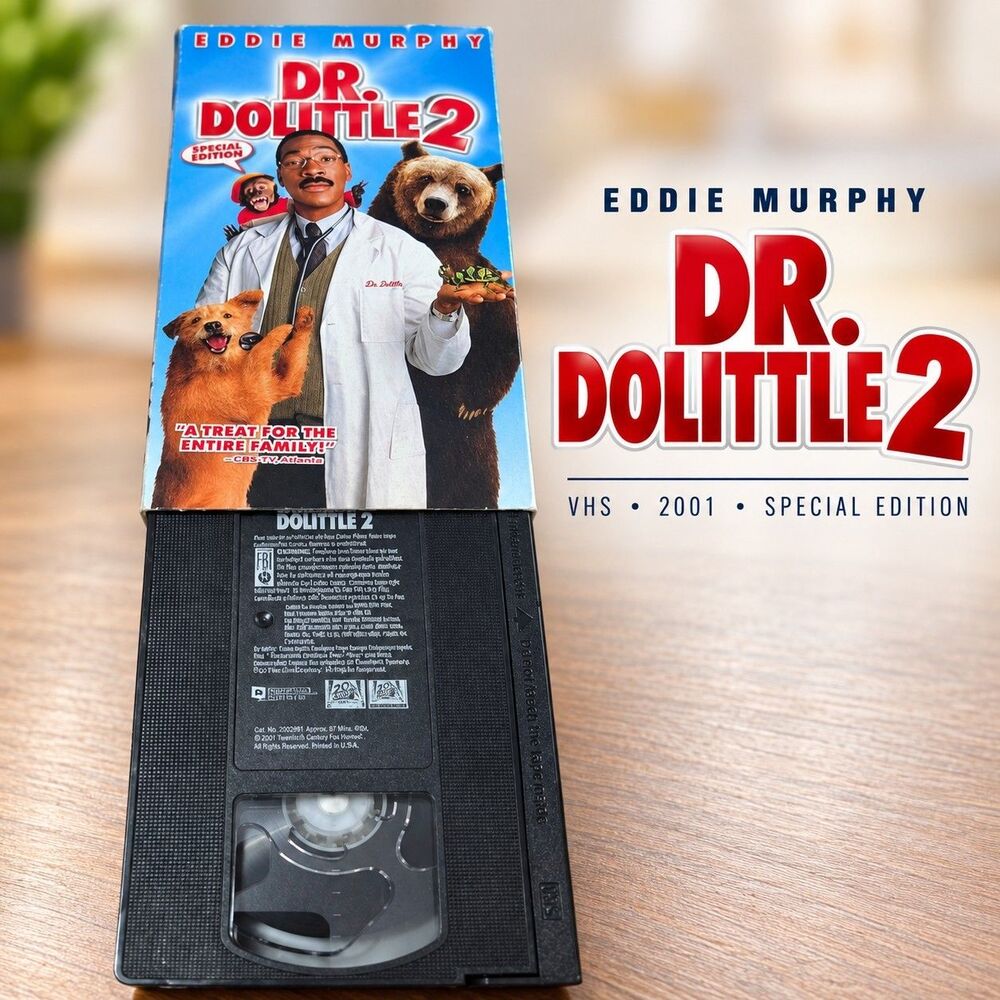 Dr. Dolittle 2 VHS 2001 Eddie Murphy Special Edition 20th Century Fox